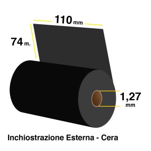 Ribbon GK420t compatibile Zebra 110 mm. x 74 m.