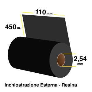 Ribbon resina mm 110x450 m avvolgimento esterno