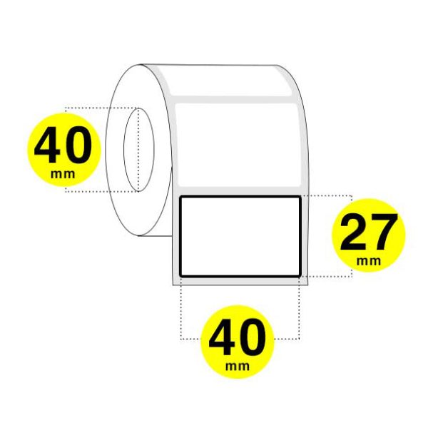 Etichette adesive 40x27 mm carta bianca opaca vellum