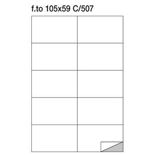 Etichette A4 adesive - Formato 105 x 59 mm - senza margini
