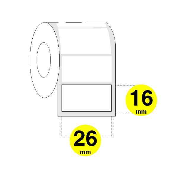 Etichette per prezzatrice 26x16 mm - rettangolari