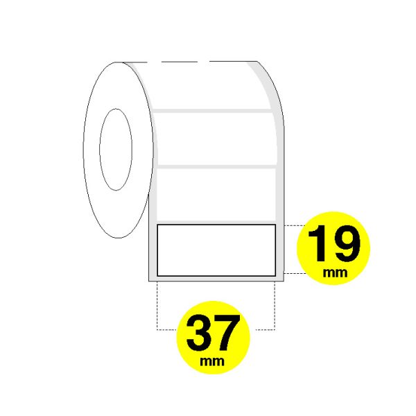 Etichette per prezzatrice 37x19 mm rettangolari