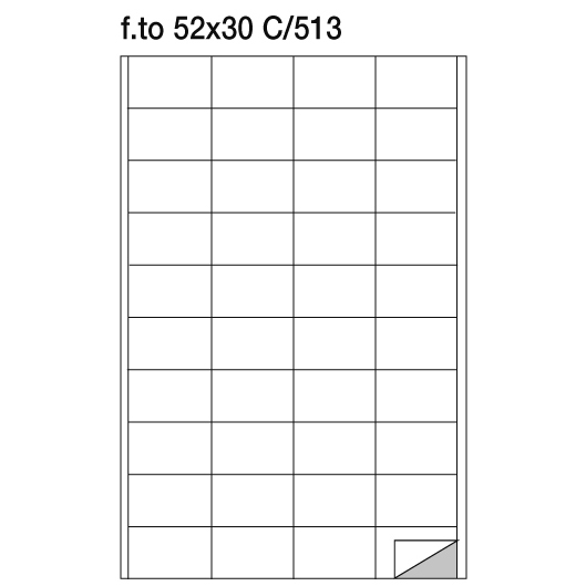 Markin etichette adesive in fogli A4 formato interno 52x30