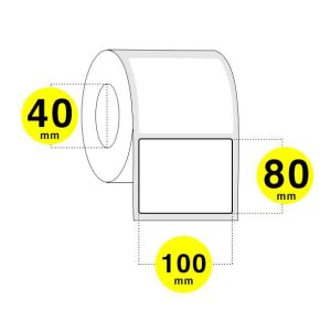 etichette rotolo 100x80 carta bianca